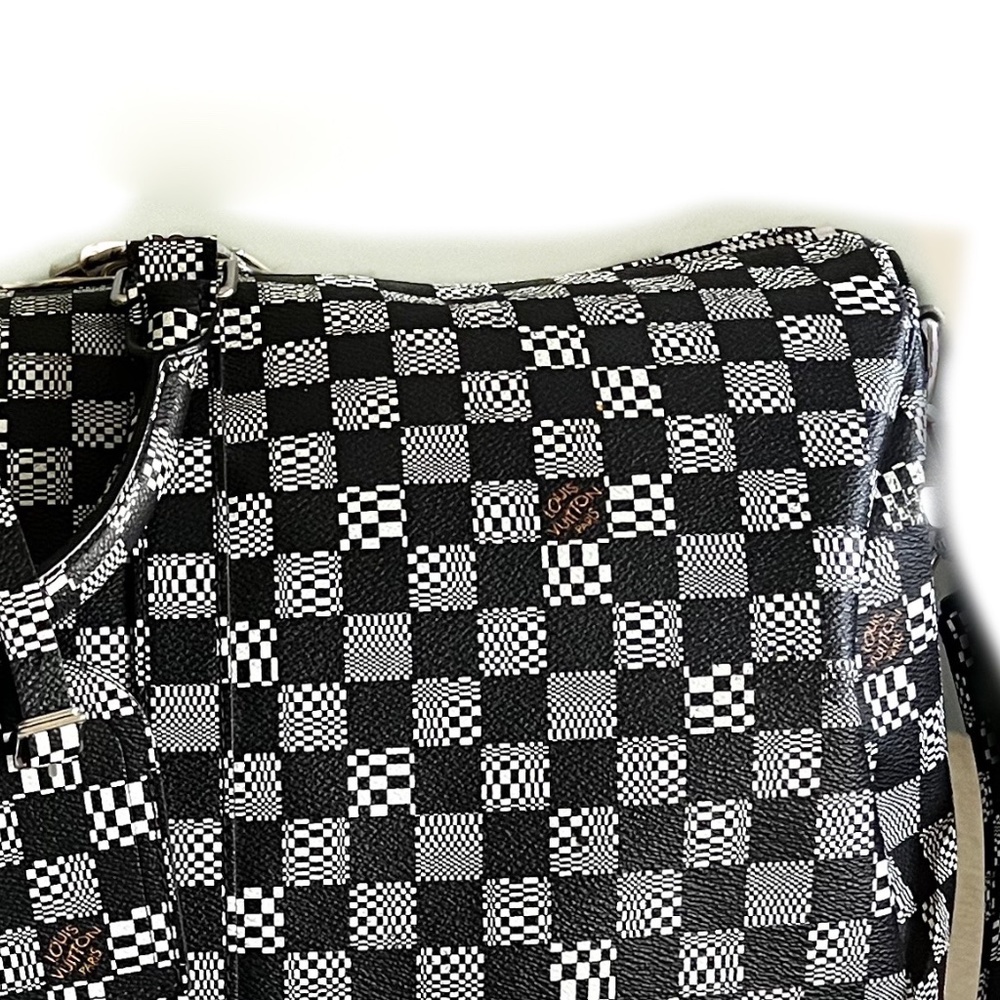 Louis Vuitton limited edition calfskin distorted Damier keepall